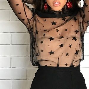 Fun Tinsel Star Earrings